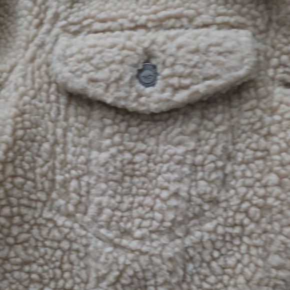 Y2k Hollister Beige Sherpa Jean Jacket - Picture 6 of 15